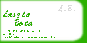 laszlo bota business card