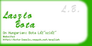 laszlo bota business card